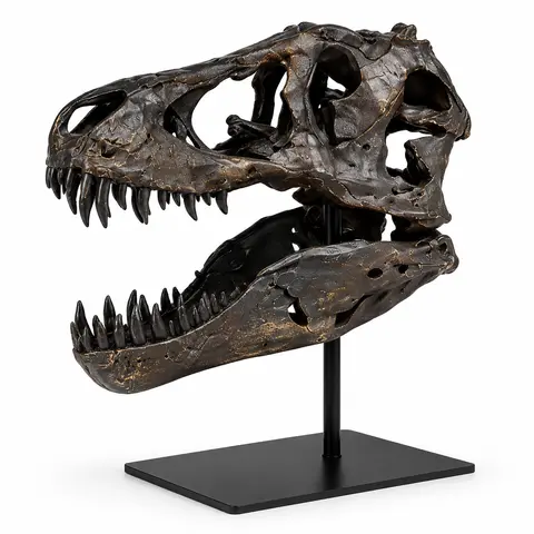 Realistic T-Rex Skeleton Replica Dinosaur Figurine - Handcrafted Animal Resin Model, 3D Resin Statue, Weatherproof Home Decor Ornament, Unique Room Accent, Power-Free Setup, Back to School Gift, Indoor-Outdoor Use, Realistic Bone Texture, Animal Resin Mod