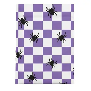 Spider Halloween Poly Mailers Size 10x13 Purple Check Shipping Bags