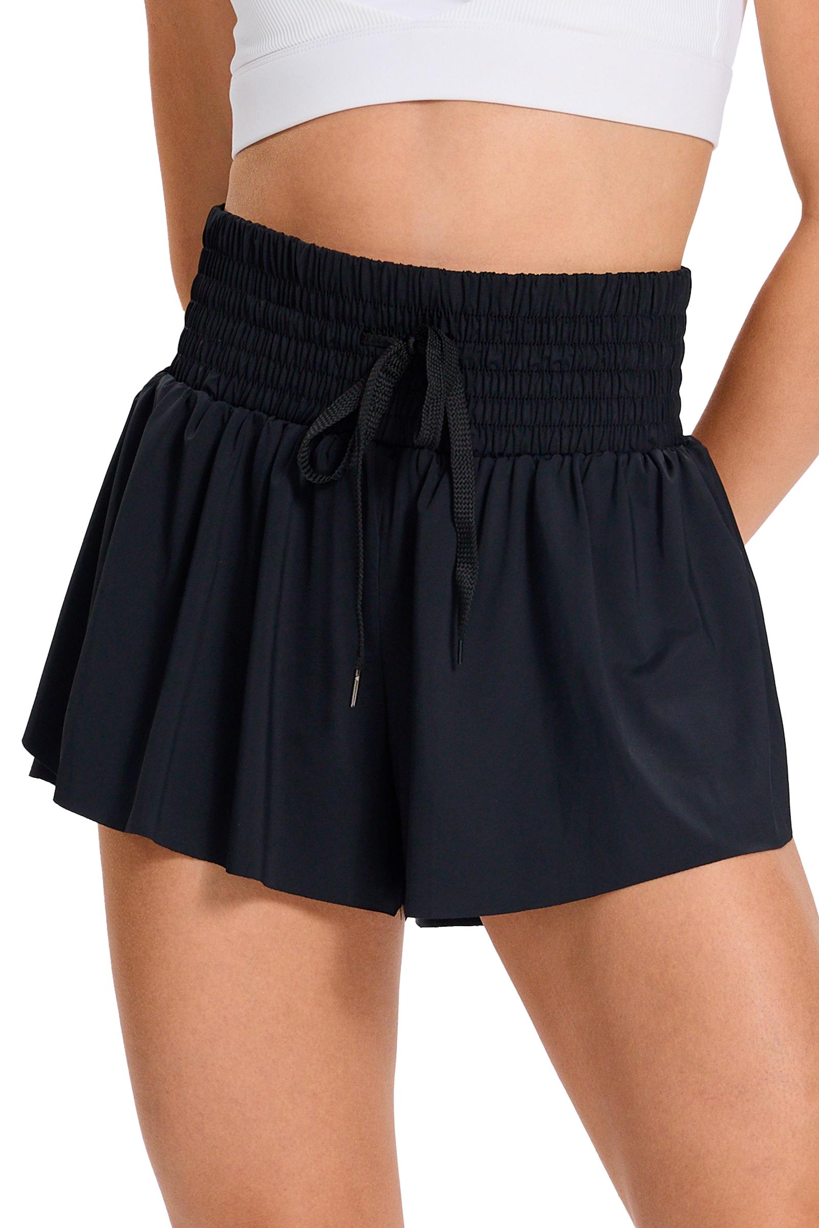 3 pcs / 3 sets High-Waist Flowy Athletic Sports Shorts for Women Casual Shirred Shorts, Golf Butterfly Skirt, Sport & Outdoor Clothing for Yoga, Workout, and Running,Women’s Workout Clothes, Gym Shorts for Women, Workout Shorts, Activewear