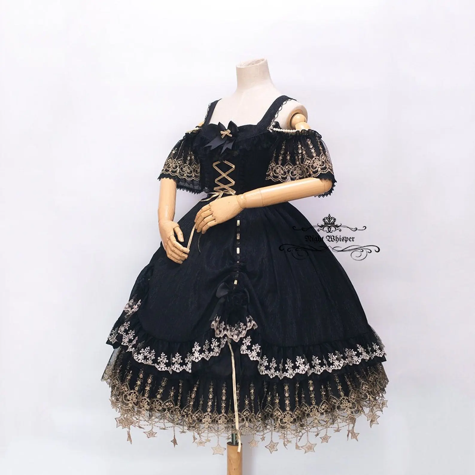 Star Lace Gold x Black Fantasy Dress - TikTok Shop Star Lace Gold x Black Fantasy Dress - TikTok Shop