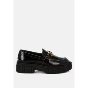 London Rag Womens Grosbeak Horsebit Chunky Loafers 6