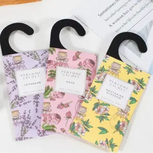 Large 5-Piece Lavender Rose Scented Air Freshener, Hanging Deodorizer for Wardrobe Shoe Cabinet Car Bathroom, Long-Lasting Fragrance, Perfume