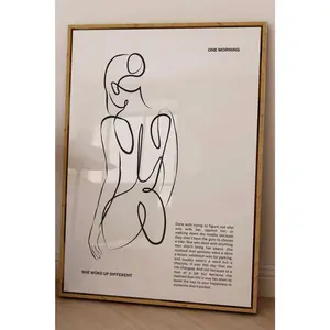 One Morning She Woke Up Different, Feminist Print, Female Empowerment, Woman line art, Feminist Wall Art, Strong Women Quote, Divorce Gift