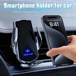 360° Car Wireless Charger Stand Cell Phone Holder Mount Magnetic Infrared Smart Induction Car Fast Charging Auto Clamping Suction Cup Support For iPhone 17 16 15 14 13 12 Pro Max Plus Mini For Samsung Galaxy S25 S24 S23 Ultra S22 S21 S20 For Xiaomi