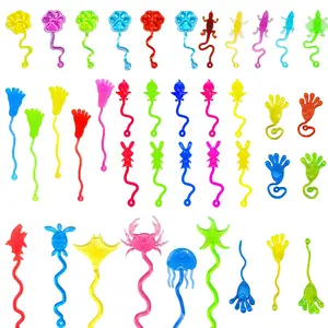 Sticky Wall Toys 24pcs for Kids Party, Elastic Hand Toys for Easter Gifts, Stress Relief Fun with Random Colors, Stress Relief Fidget
