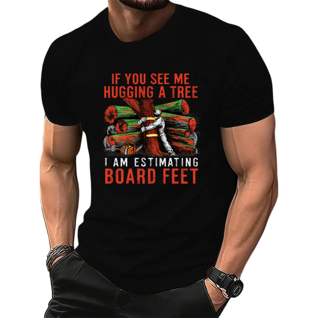 Men's & Lumberjack Logging T-Shirt - Funny Tree Falling Joke Design -  Cotton Crew Neck Tee - Soft Breathable Shirt for Timber Workers, Logging Competitions,