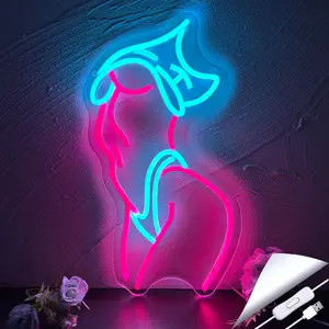 Lady Body Neon Sign, Girl Women Body Neon Light Sign, Pink LED Neon Signs for Wall Decor, USB Powered for Bedroom Living Bar Club Game Room Party Gift for Family Friends Birthday(8.8 * 15.7in)