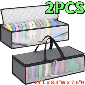 2PCS 25"L x 8.3"W Hat Storage Bag for Baseball, Caps Hat Organizer Case Hat Holder Rack with 2 Carry Handles for Closet Moisture & Dust Proof Holds Up to 20 Hats (Grey) - Home Improvement Window Cabinet Box Drawer