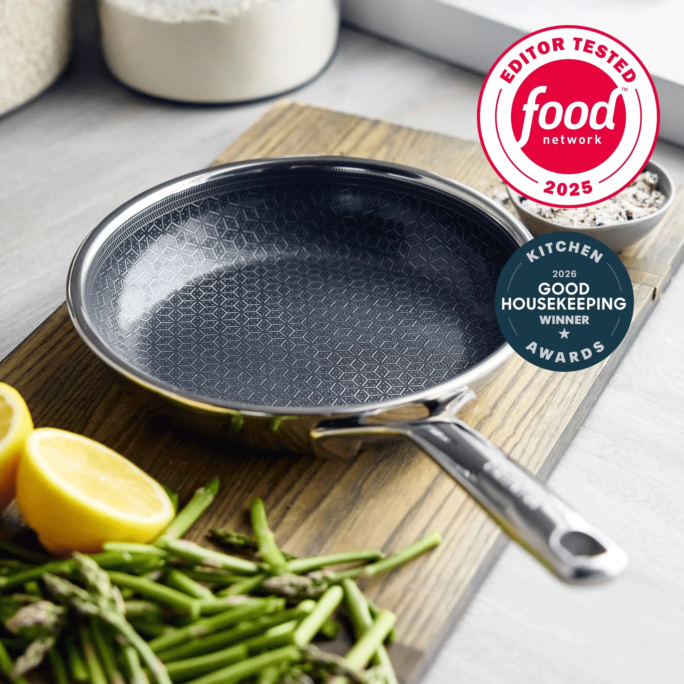 Green Pan Spectra Thermobond Hybrid Ceramic Nonstick Stainless 8-in Frypan, Kitchen Cookware for Daily Cooking