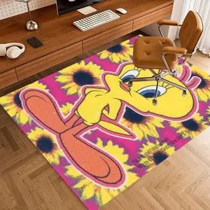 Tweety Bird35 Cartoon Print Carpet, Super Soft Rug, Home, Living Room, Bedroom, Office Chair Under Rug, Gift for Family and Friends, Christmas Decorative Rug
