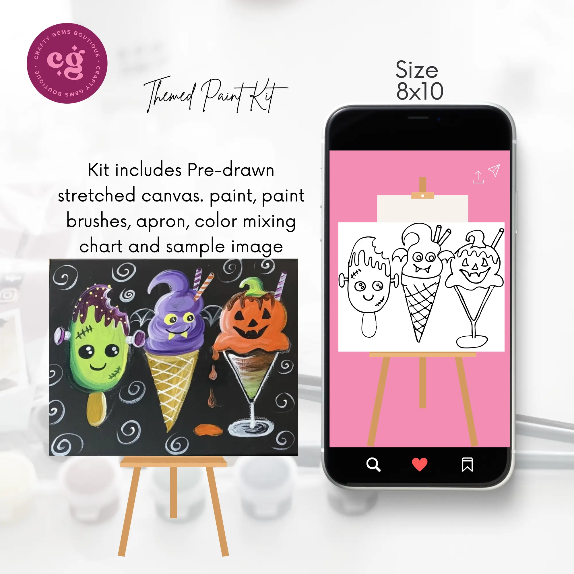 Spooky Cream Paint Kit