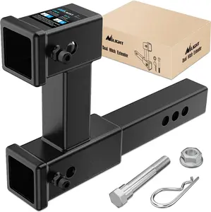 Nilight Dual Hitch Extension with Bolt Nut Kit Fits for 2 inch Receiver Extender to 10 inch Max Length Adjust 7-1/2 inch Riser or Drop 4,000 lbs GTW   Accessories Mount Steel Outdoor Boat Fenders  dealsforyoudays