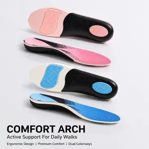 Arch Support Insoles U Heel Cup Orthotic Shoe Inserts Prevent Overpronation Supination Flat Feet Insoles Anti Rub Heel Cushion Pain Relief Foot Correction Insoles For Daily Walking Running Sports Shoes