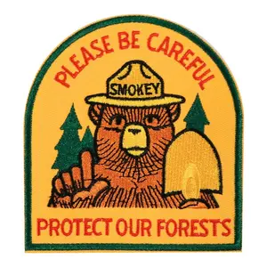Protect Our Forest Embroidered Patch, Back Adhesive Iron-On, Suitable for Clothes Jackets Hats Accessories, 1 Piece