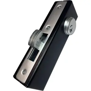 Hook Bolt Mortise Lock, Weldable Steel Hook Lock for Sliding Gate, Double Cylinder, 1-1/8" Backset