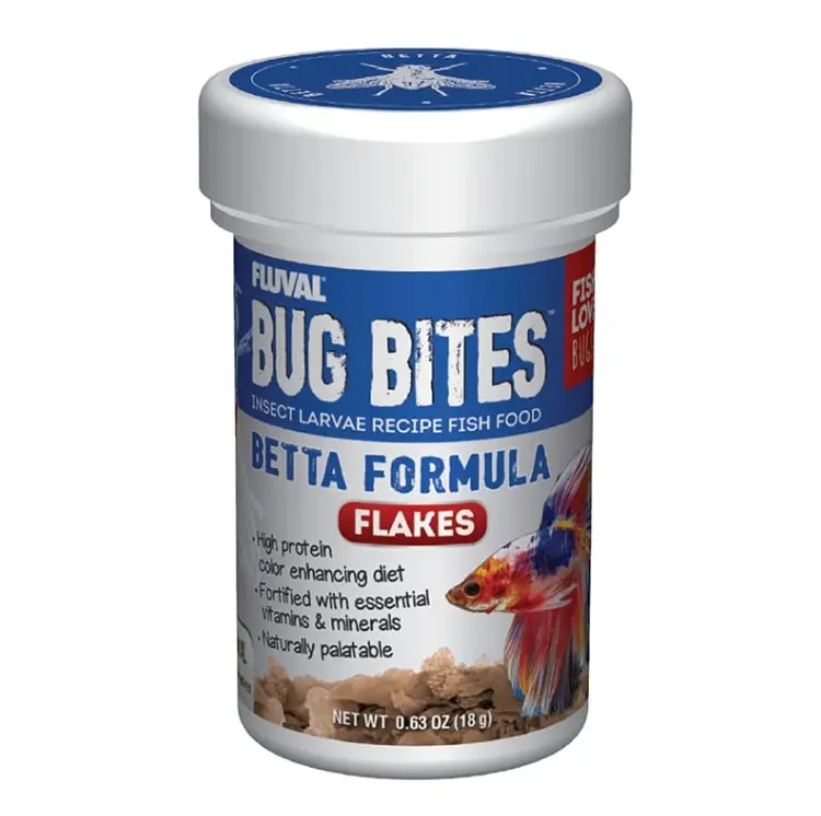 Fluval Betta Bug Bites Tropical Fish Food, Flakes for Small to Medium Sized Aquarium Fish