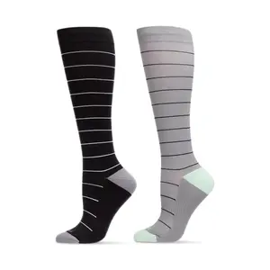 Memoi Women's Set of 2 Compression Knee-High Socks