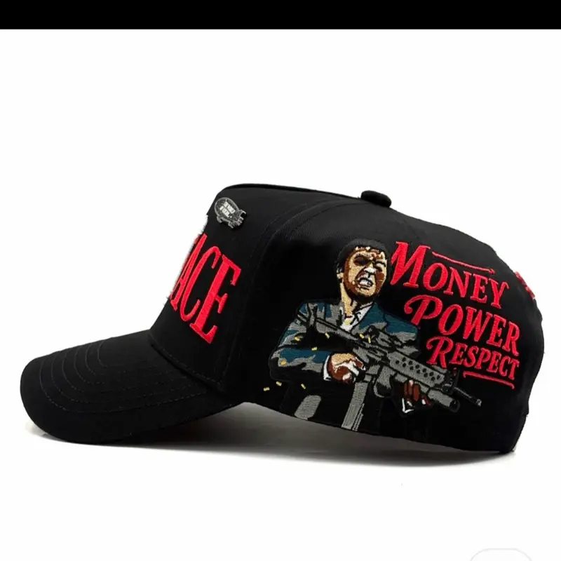 Tony montana hat black and red
