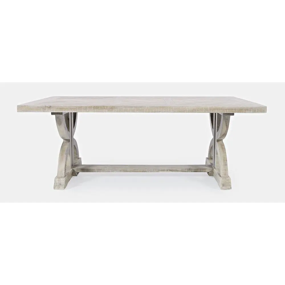 Fairview Transitional Herringbone Distressed Acacia Coffee Table