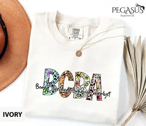 Comfort Colors  Floral BCBA Shirts, Board Certified Behavior Analyst T Shirt, Autism Awareness Shirt