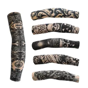 6 Pcs Tattoo Compression Sleeve, Arm Sleeves Tattoo, Tatto Sleeve Covers, Temporary Tattoo Sleeves, Sunscreen Sleeves,Unisex Stretchable