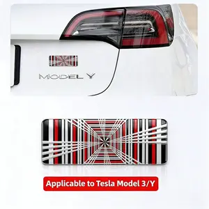 Tesla Model Y\3\S Tail Emblem Car Logo, High-Quality Rear Badge Replacement, Perfect Fit for Tesla Models Y S, Durable Design, Vehicle Exterior Decoration, Automotive Accessories