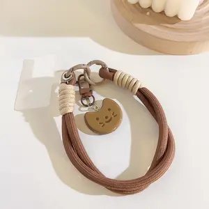 DIY Black and White Fish and Cat Pendant Braided Bracelet Universal Mobile Phone Charm, Women's Mobile Phone Strap