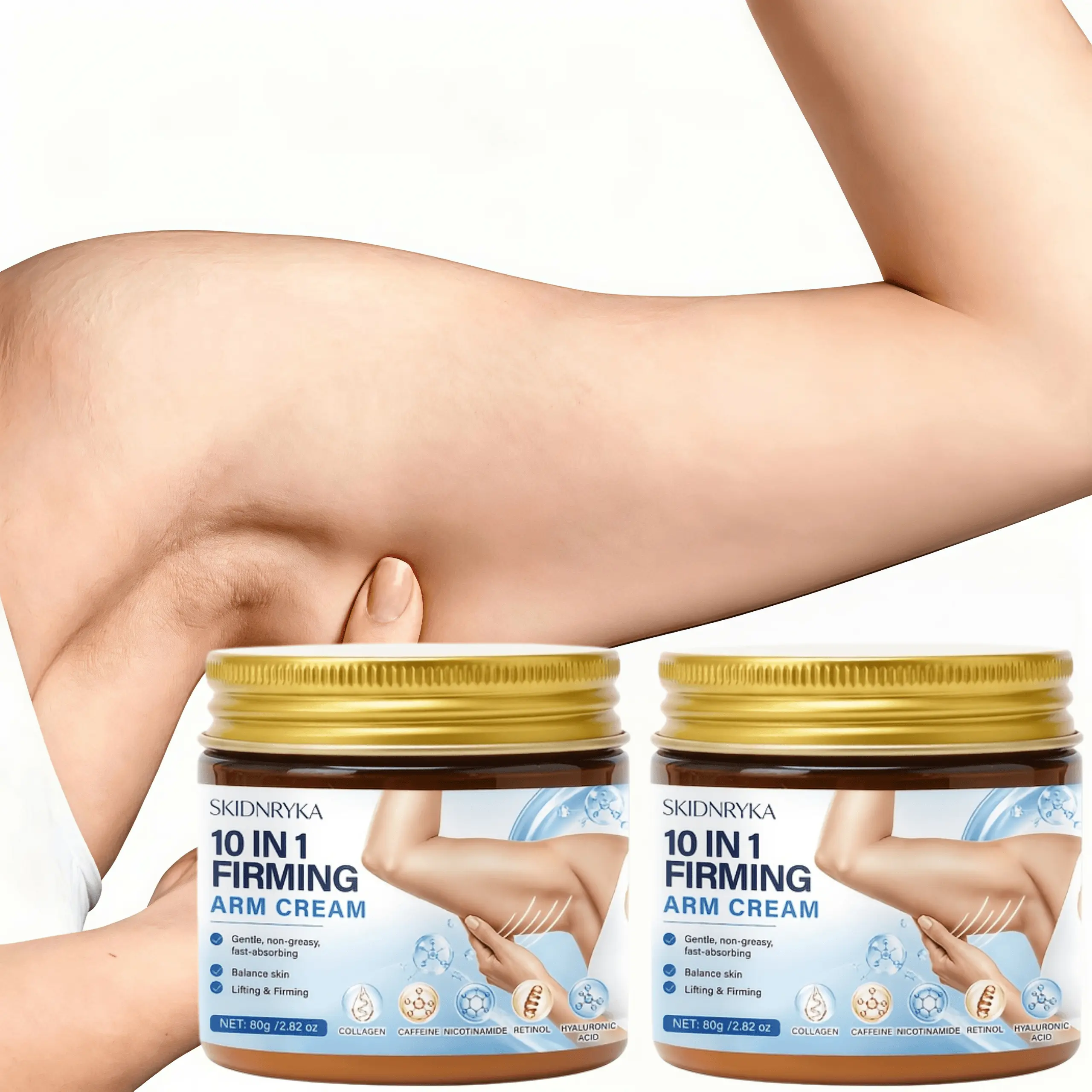SKIDNRYKA 10-in-1 Firming Arm Cream, Moisturizing Skin Tightener, Nourishing for Arms & Abdomen, Ideal Holiday Gift, Tightens Skin
