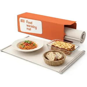 Portable Electric  Warming Mat - Heated Tray with Adjustable Temperature & Timer -  Heating Foldable  Surface, 26 x 17 in ()