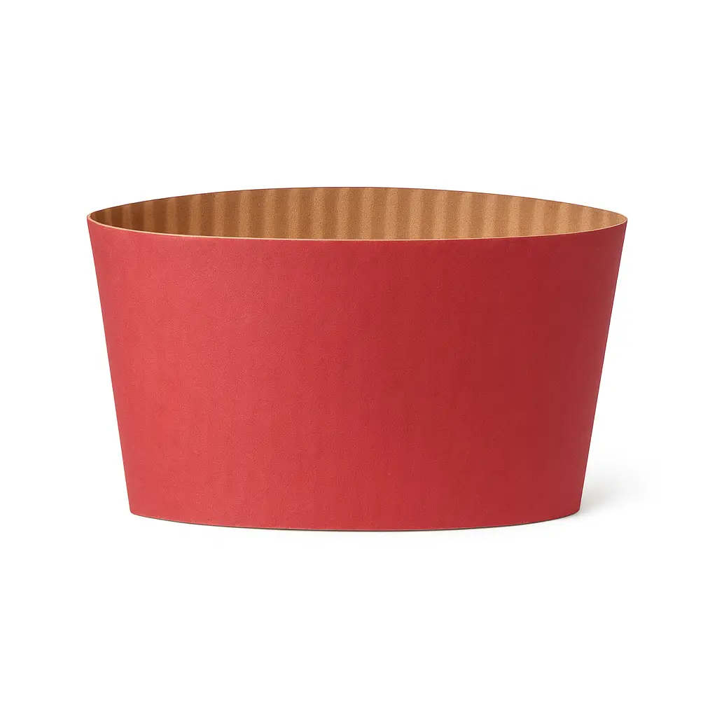 Red Disposable Coffee Cup Sleeves - 1000 Pieces/Case