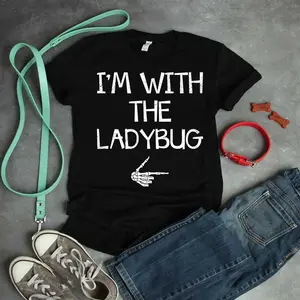 Funny Matching Family Costume Lazy Halloween Store I'm With The Ladybug Easy Halloween Costume Coupl_1