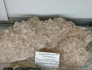Apophyllite and Stilbite Crystal Cluster