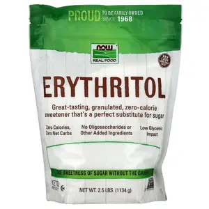 NOW Foods Real Food, Erythritol, 2.5 lbs (1,134 g)