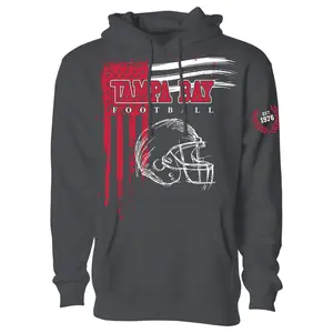 Men Vintage USA Flag Football Pullover Hoodie - Tampa Bay