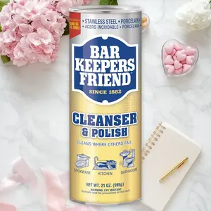 Bar Keepers Friend Cleanser 21oz - Multipurpose Cleanser & Polish, 21oz, for Stainless Steel, Granite, Easy to Use