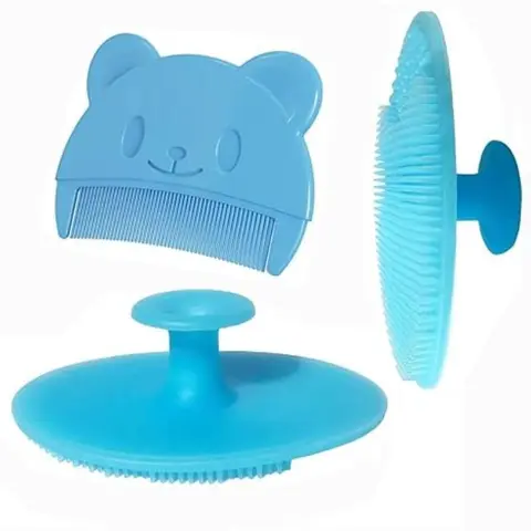 Cute Bear-Shaped Newborn Baby Brush Set, Soft Smooth Scalp Care Comb, Gentle Bathing Brush, Easy Hair Removal, Available in, Babies Kit Essentials
