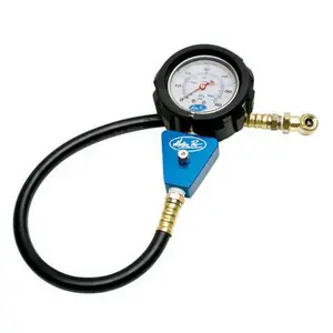 Motion Pro Professional Tire Pressure Gauge 2.5" 0-60 psi 08-0402 with Durable Hose and Brass Connectors