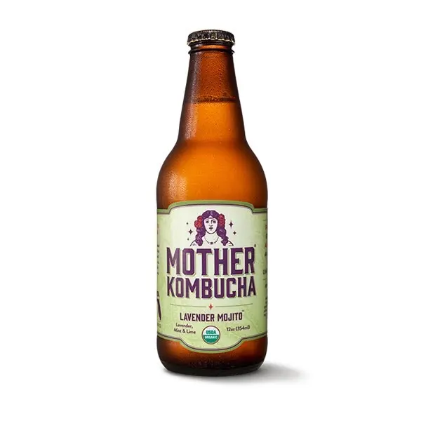 12 pack Mother Kombucha Lavender Kombucha: Organic, Vegan, Low Sugar, Kosher, Woman Owned