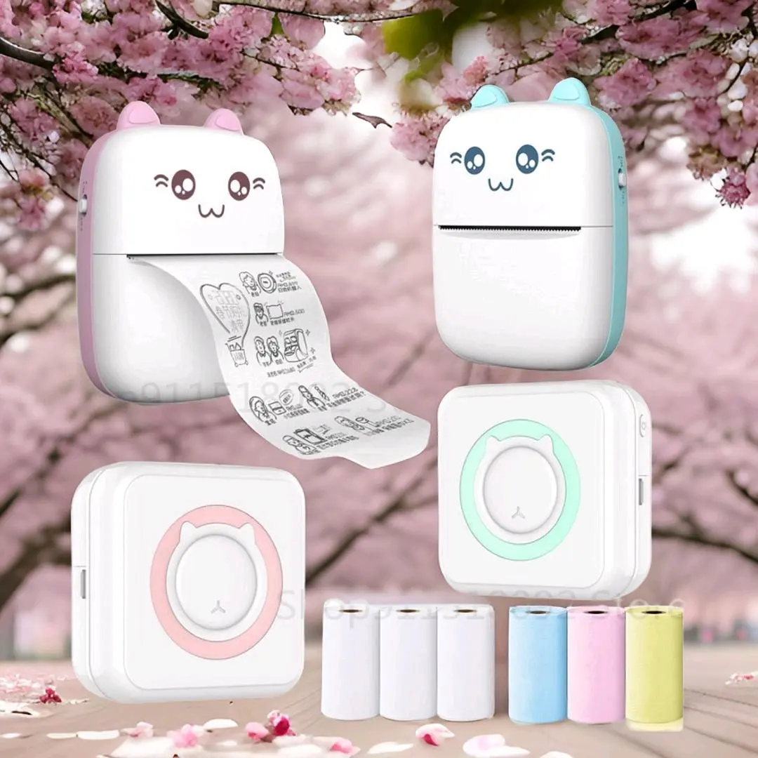 Kawaii Kitty Neko Mini Portable Print anytime anywhere mini Printer