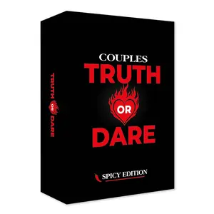 55 English Truth or Dare Game Cards, Bold and Exciting Card Game for Parties, Perfect for Date Night, Anniversary, Valentine's Day, Christmas