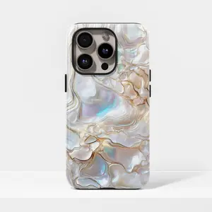 Pearl Design Case | Stylish Abalone Print Phone Case for iPhone 17, 16, 15, 14, 13, 12, 11, Pro Max,  Galaxy S23, S22, S21, S20 Ultra