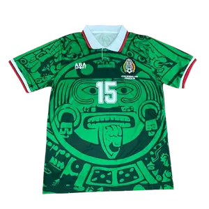 1998 Mexico Home Away Green Black Retro No.15 Hernandez Short Sleeve Soccer Jerseys