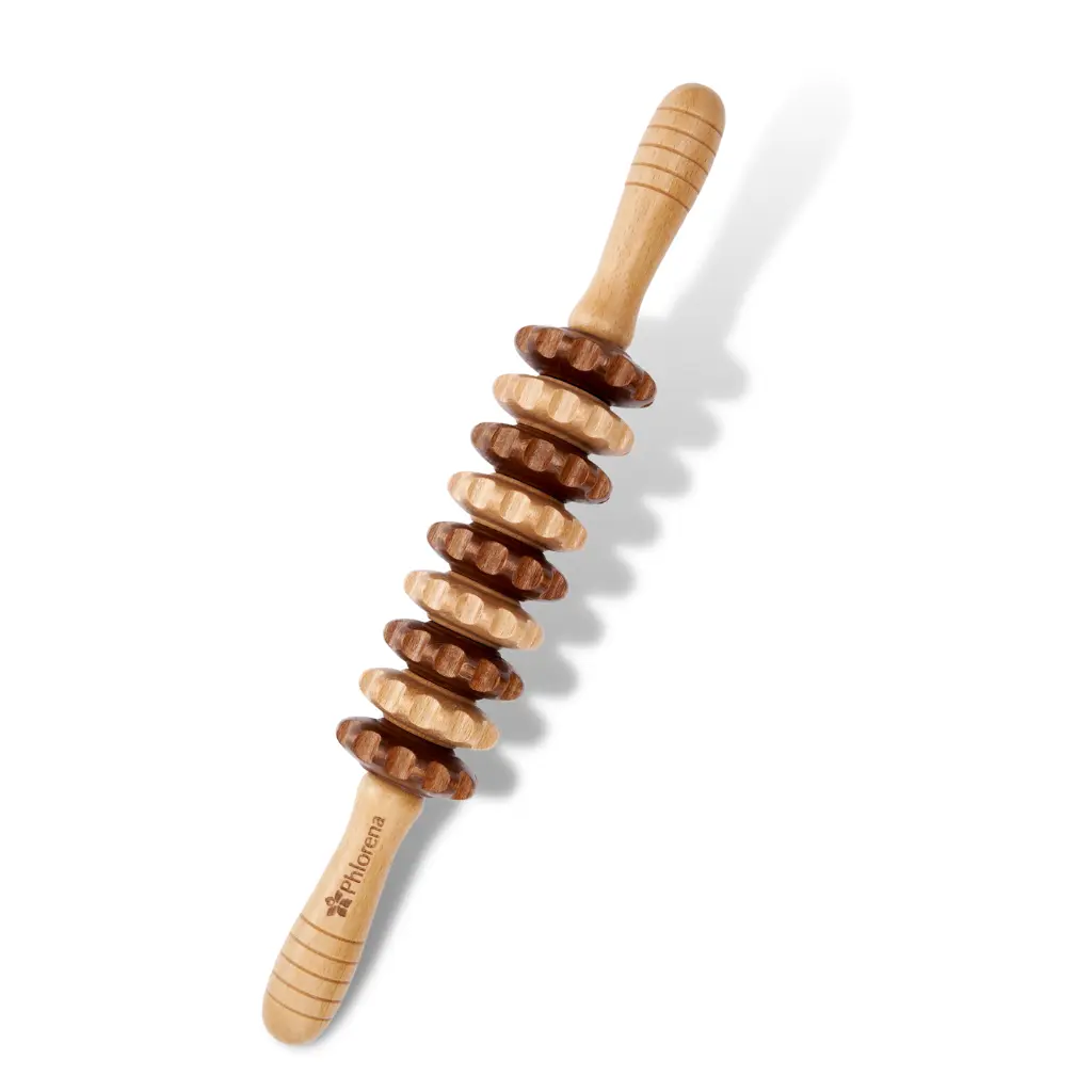 Madero Wooden Fascia Massage Roller - Lightweight Therapy Tool for Gentle Calf Massage, Lymphatic Drainage, and Body Sculpting for Pain Relief