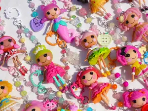 Mini Lalaloopsy Keychain - Handmade Mini Figure Keychain with Pastel Aesthetic & Kawaii Accessory - 1 Count
