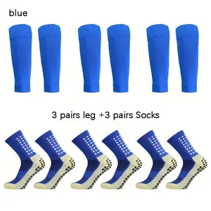 6 Pairs Professional Competition Training Leg Cover, Breathable Sweat Absorbing Sports Soccer Socks