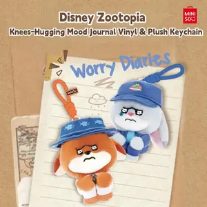 Disney Zootopia Hug-Knee Diary Vinyl Plush Blind Box Keychain - Cute Collectible, Suitable For Backpacks,Keys,Pendant Accessory,Perfect Holiday Gift