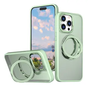 360 Degree Rotatable Ring Magnetic Phone Case, Anti-drop Cellphone Protective Case, Total Protective Shockproof Mobile Phone Cover for iPhone, Casing