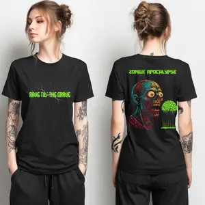 Zombie Apocalypse Tee — Horror Halloween Graphic T-Shirt - Raver T-Shirt