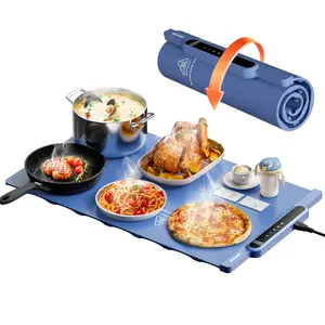 Jeetee Food Warming Mat - Fast Heating Electric Warming Tray with 11 Level Temperature,Foldable Food Warming Mat,Portable Food Warmer for Parties Home Kitchen Decorative Placemat Handplacemat