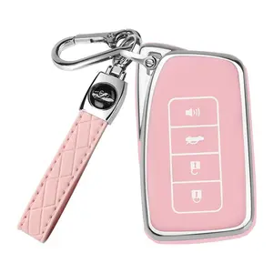for Lexus TPU Key fob Cover, Soft TPU Car Key Case Protector with Keychain Compatible with Lexus 2014-Up RX is ES GS LS NX RS GX LX RC LC